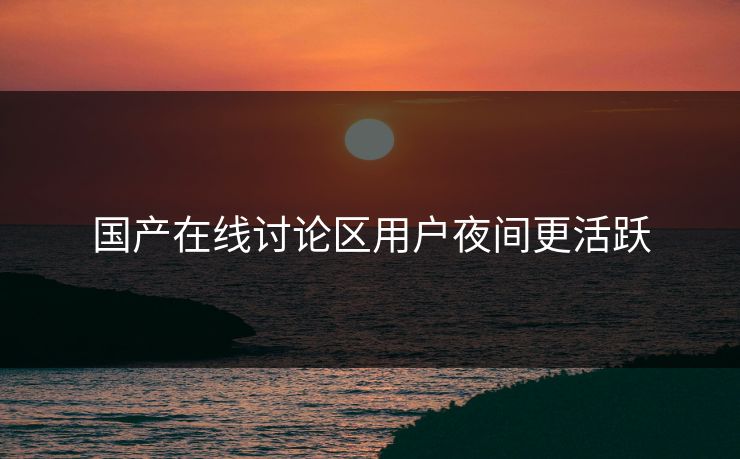 国产在线讨论区用户夜间更活跃